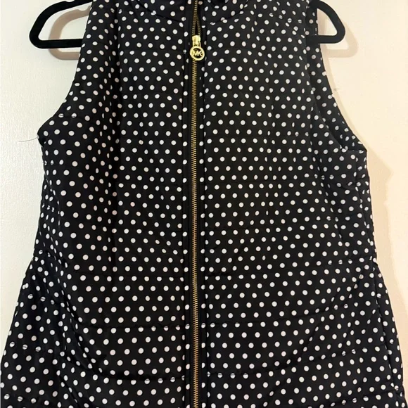 Michael Kors Black and White Polka Dot Vest - Picture 1 of 2